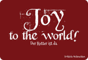 Postkarte "Joy to the World! - Der Retter ist da."